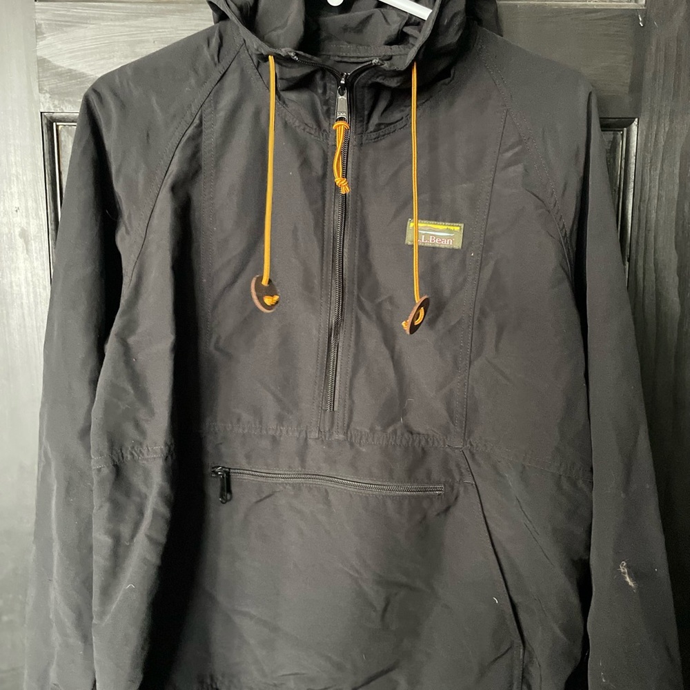 L.L. Bean Black Pullover Anorak Jacket